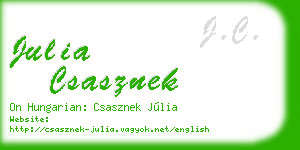 julia csasznek business card