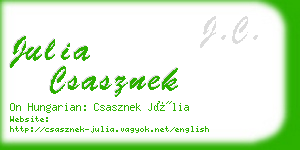 julia csasznek business card